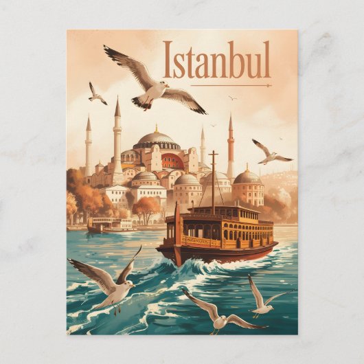 Vintage van Istanboel Briefkaart (Voorkant)