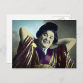 Vintage van Japans meisje lachen Briefkaart (Voorkant / Achterkant)