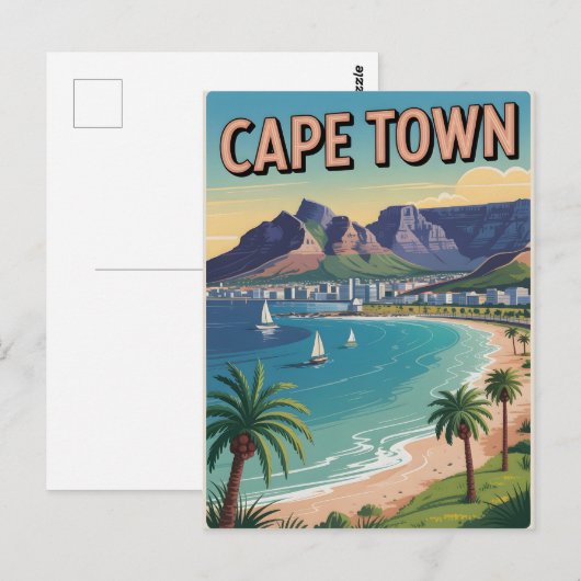 Vintage van Kaapstad Briefkaart (Voorkant / Achterkant)
