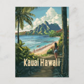 Vintage van Kauai Hawaii Briefkaart (Voorkant)