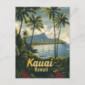 Vintage van Kauai Hawaii Briefkaart (Voorkant)
