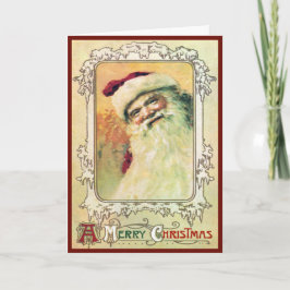 Vintage van Kerstmis van de kerstman de Vrolijke Feestdagen Kaart