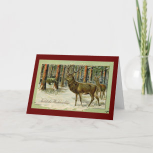 Vintage van Kerstmis van Weihnachten van Fröhliche Feestdagen Kaart