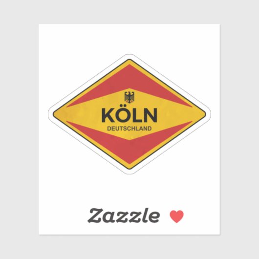 Vintage van Keulen-Duitsland Sticker (Vel)