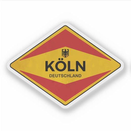 Vintage van Keulen-Duitsland Sticker (Voorkant)