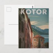 Vintage van Kotor Montenegro Briefkaart (Voorkant / Achterkant)