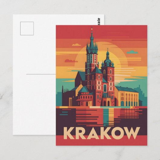 Vintage van Krakau Briefkaart (Voorkant / Achterkant)