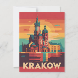 Vintage van Krakau Briefkaart