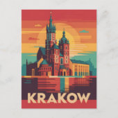 Vintage van Krakau Briefkaart (Voorkant)