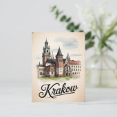 Vintage van Krakau Briefkaart (Staand voorkant)