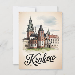 Vintage van Krakau Briefkaart