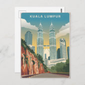 Vintage van Kuala Lumpur Briefkaart (Voorkant / Achterkant)