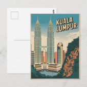 Vintage van Kuala Lumpur Briefkaart (Voorkant / Achterkant)