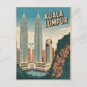 Vintage van Kuala Lumpur Briefkaart (Voorkant)
