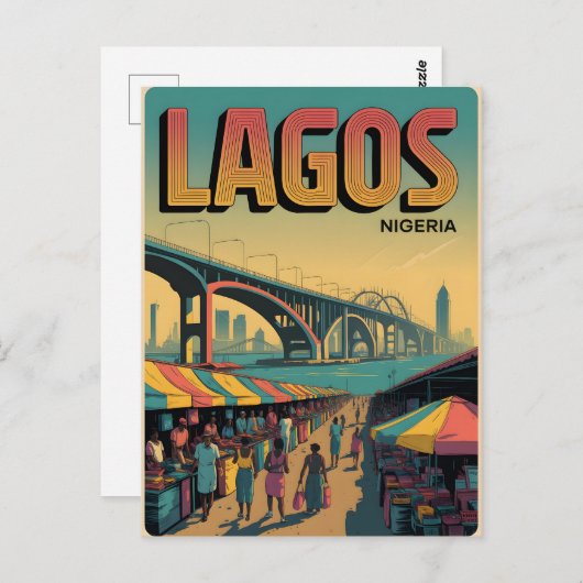 Vintage van Lagos Briefkaart (Voorkant / Achterkant)