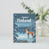 Vintage van Lapland Briefkaart (Staand voorkant)
