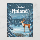 Vintage van Lapland Briefkaart (Voorkant)