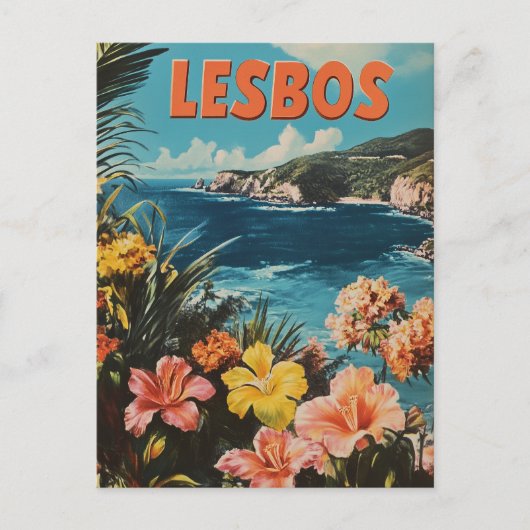 Vintage van Lesbos Briefkaart (Voorkant)