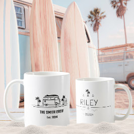 Vintage Van Life Surfer Crew Koffiemok