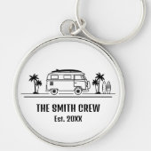 Vintage Van Life Surfer Crew Sleutelhanger (Voorkant)
