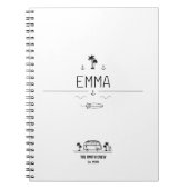 Vintage Van Life Surfer Crew Travel Journal Notitieboek (Voorkant)