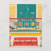 Vintage van Lissabon Briefkaart (Voorkant)