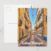 Vintage van Lissabon Briefkaart (Voorkant / Achterkant)