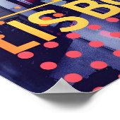 Vintage van Lissabon Kunst Poster (Hoek)