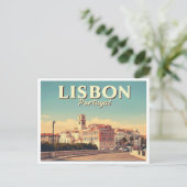 VINTAGE VAN LISSABON-PORTUGAL BRIEFKAART (Staand voorkant)