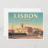 VINTAGE VAN LISSABON-PORTUGAL BRIEFKAART (Voorkant / Achterkant)