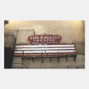 Vintage van Los Angeles Theater Rechthoekige Sticker