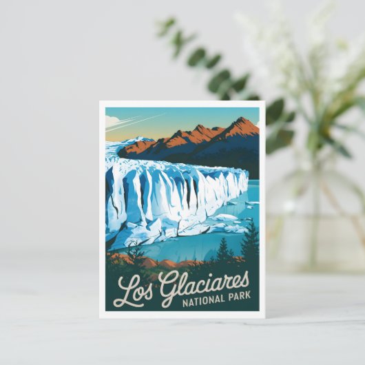 Vintage van Los Glaciares Briefkaart (Staand voorkant)