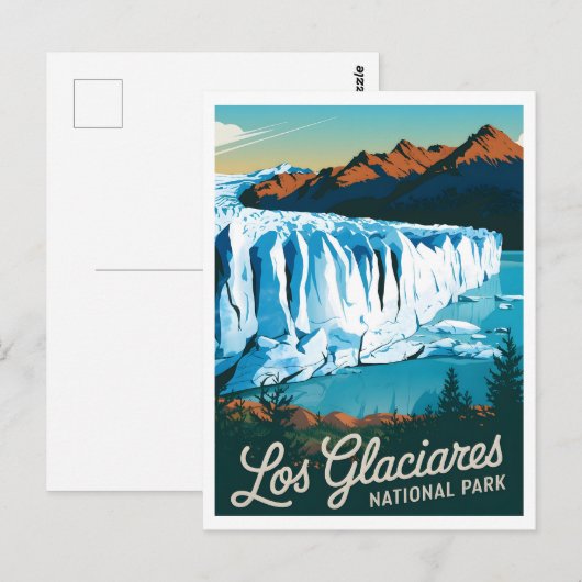 Vintage van Los Glaciares Briefkaart (Voorkant / Achterkant)