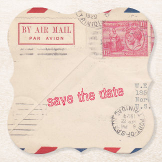 Vintage van luchtpostdrinkers kartonnen onderzetters