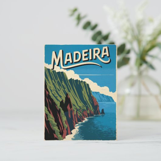 Vintage van Madeira Briefkaart (Staand voorkant)