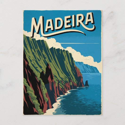 Vintage van Madeira Briefkaart (Voorkant)