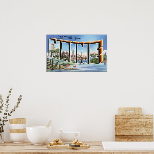 Vintage van Maine Poster (Keuken)