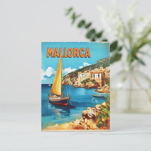 Vintage van Mallorca Briefkaart (Staand voorkant)