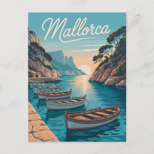 Vintage van Mallorca Briefkaart (Voorkant)