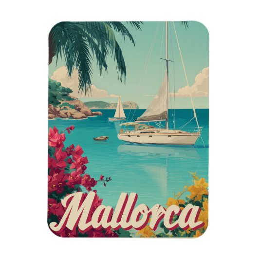 Vintage van Mallorca Magneet (Verticaal)