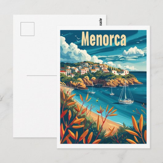Vintage van Menorca Briefkaart (Voorkant / Achterkant)