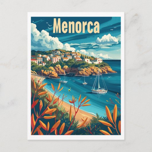 Vintage van Menorca Briefkaart (Voorkant)