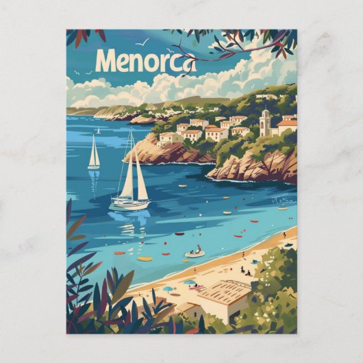 Vintage van Menorca Briefkaart (Voorkant)
