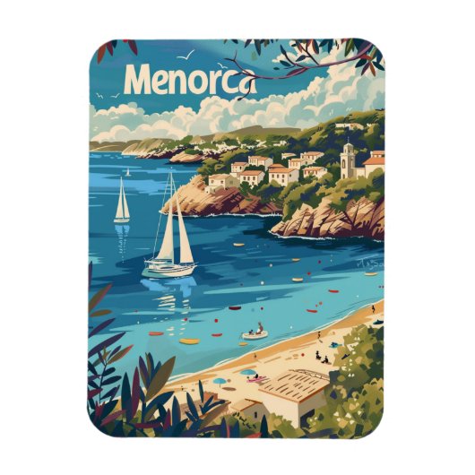 Vintage van Menorca Magneet (Verticaal)