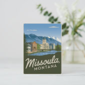 Vintage van Missoula Montana Briefkaart (Staand voorkant)