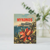 Vintage van Mykonos Briefkaart (Staand voorkant)