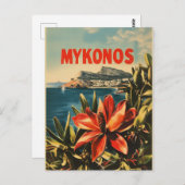 Vintage van Mykonos Briefkaart (Voorkant / Achterkant)