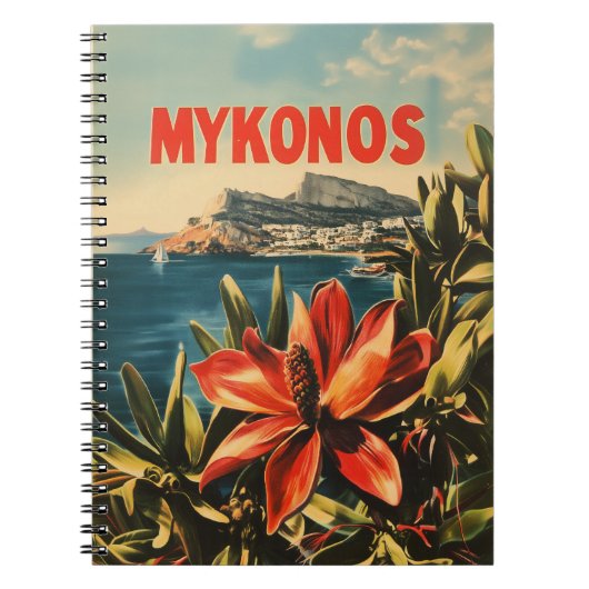 Vintage van Mykonos Notitieboek (Voorkant)