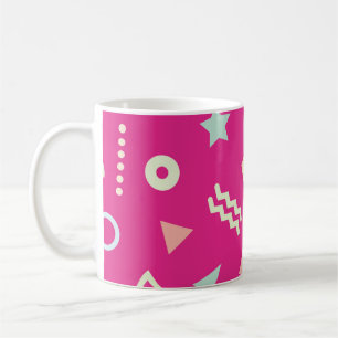 Vintage van naadloos herhalingspatroon met Memphis Koffiemok