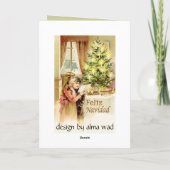 Vintage van Navidad 1902 Feestdagen Kaart (Achterkant)